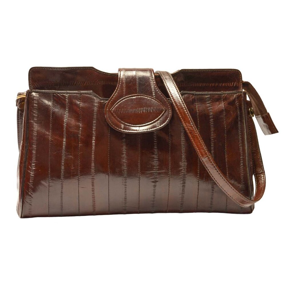 Beautiful Vintage Eel Skin Shoulder Bag Purse